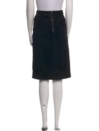 Alice + Olivia Lamb Leather Knee-Length Skirt