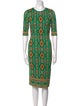 Alice + Olivia Printed Midi Length Dress
