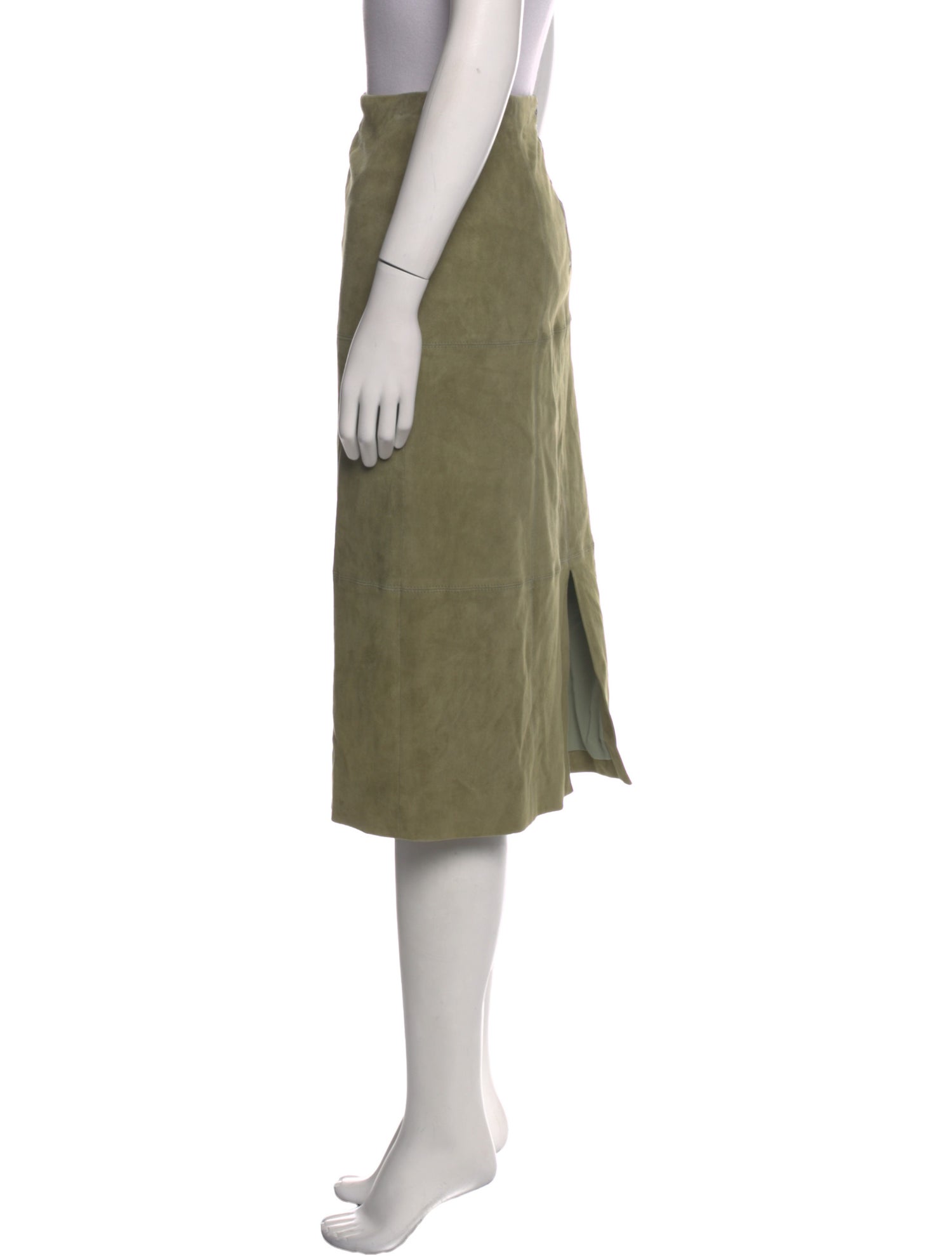 Alice + Olivia Lambskin Knee-Length Skirt