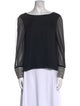 Alice + Olivia Silk Bateau Neckline Blouse