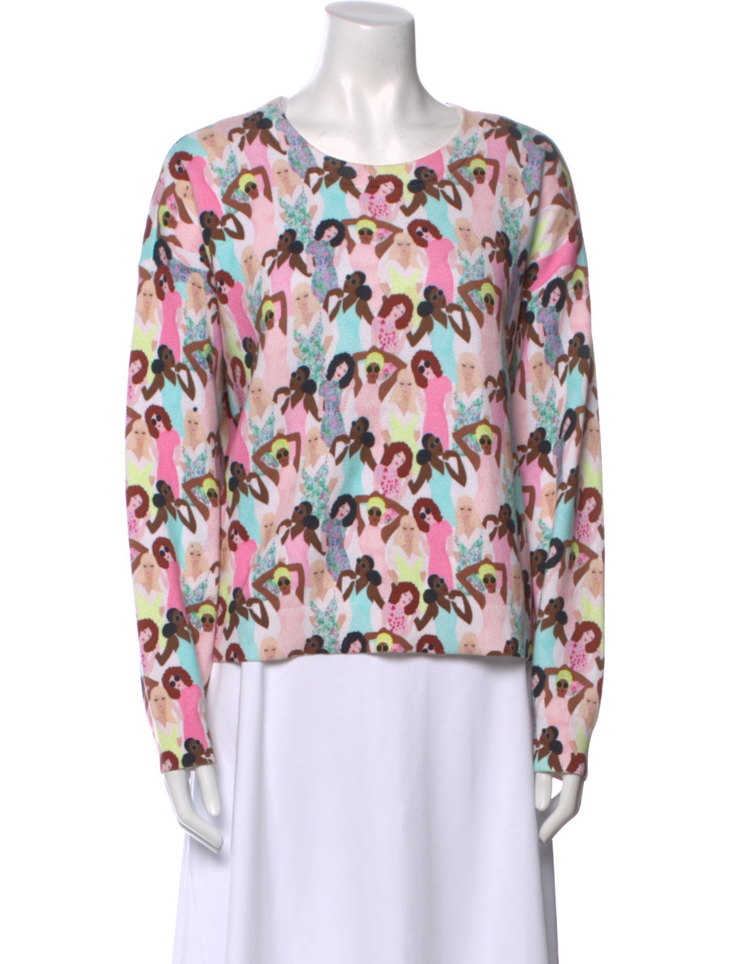 Alice + Olivia Printed Bateau Neckline Blouse