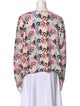Alice + Olivia Printed Bateau Neckline Blouse
