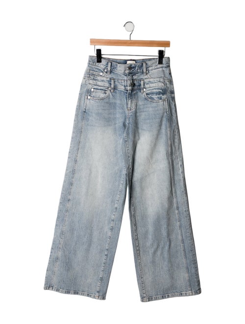 Alice + Olivia Mid-Rise Wide Leg Jeans