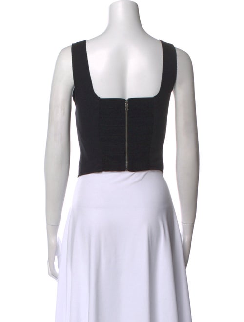 Alice + Olivia Graphic Print Square Neckline Crop Top