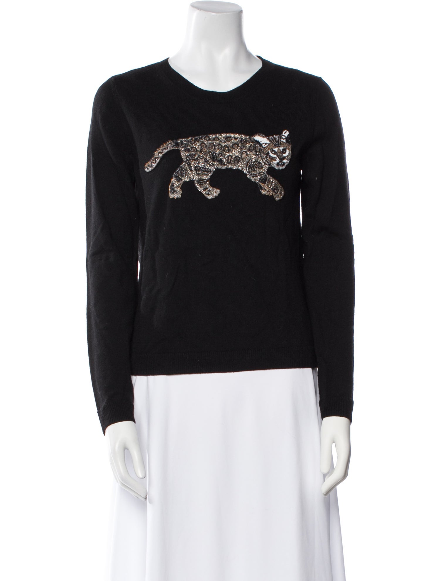 Alice + Olivia Wool Graphic Print Sweater