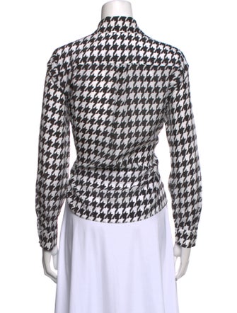 Alice + Olivia Silk Printed Button-Up Top