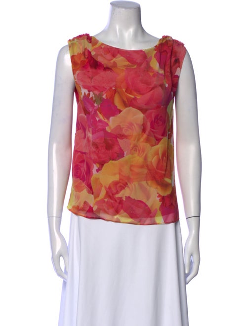 Alice + Olivia Silk Floral Print Blouse