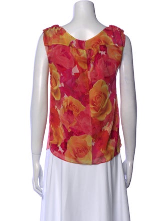 Alice + Olivia Silk Floral Print Blouse