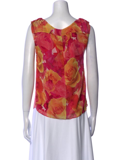 Alice + Olivia Silk Floral Print Blouse
