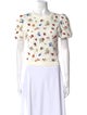 Alice + Olivia Floral Print Scoop Neck T-Shirt