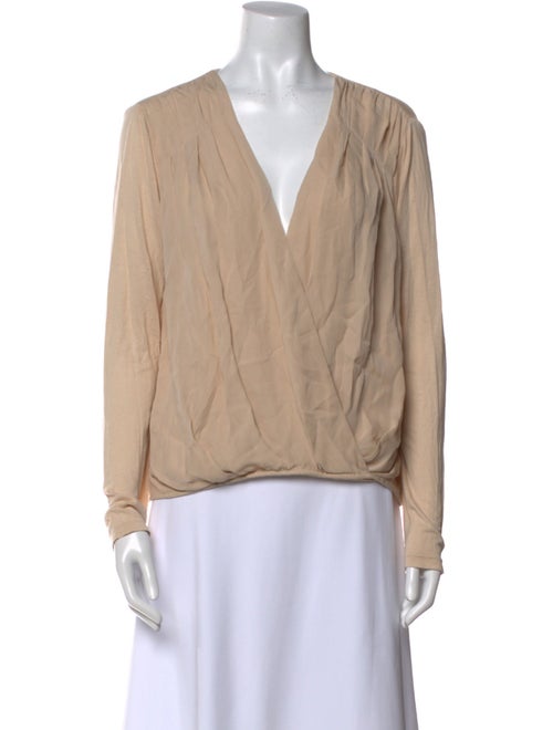 Alice + Olivia Silk V-Neck Blouse