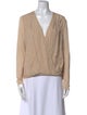 Alice + Olivia Silk V-Neck Blouse