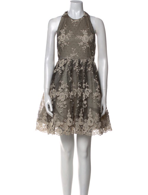 Alice + Olivia Lace Pattern Mini Dress