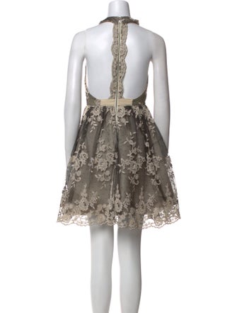 Alice + Olivia Lace Pattern Mini Dress