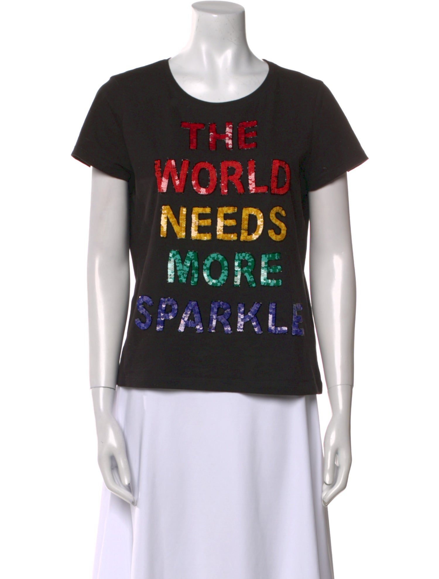 Alice + Olivia Graphic Print Crew Neck T-Shirt