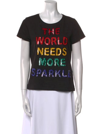 Alice + Olivia Graphic Print Crew Neck T-Shirt