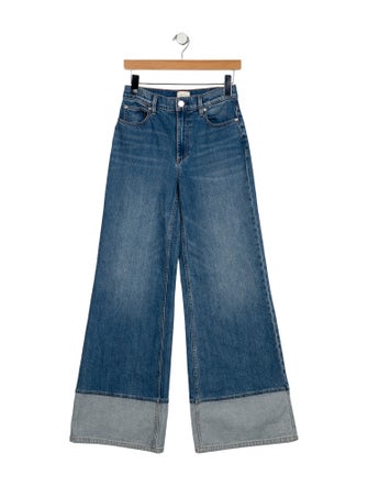 Alice + Olivia Mid-Rise Wide Leg Jeans