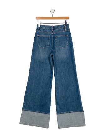 Alice + Olivia Mid-Rise Wide Leg Jeans