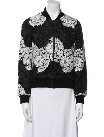 Alice + Olivia Floral Print Bomber Jacket