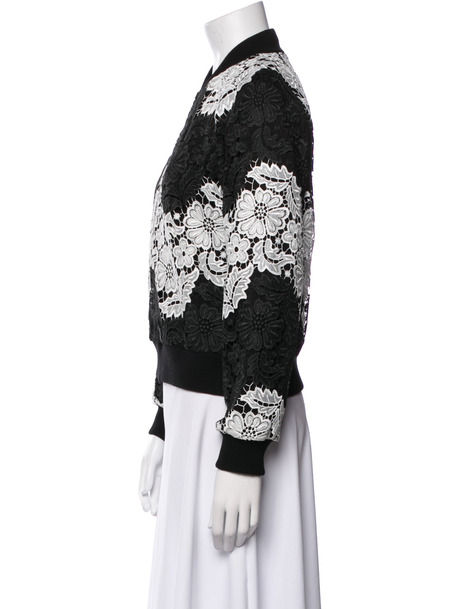 Alice + Olivia Floral Print Bomber Jacket