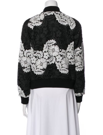 Alice + Olivia Floral Print Bomber Jacket