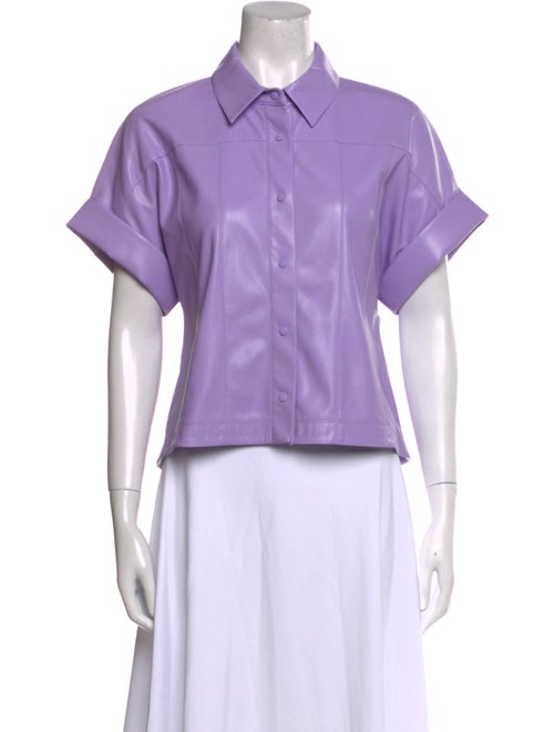 Alice + Olivia Short Sleeve Button-Up Top