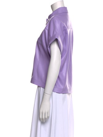 Alice + Olivia Short Sleeve Button-Up Top