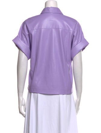 Alice + Olivia Short Sleeve Button-Up Top