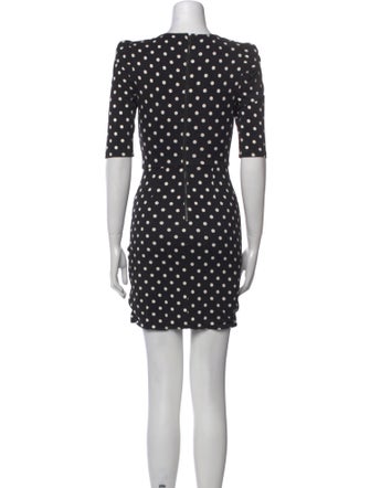 Alice + Olivia Polka Dot Print Mini Dress