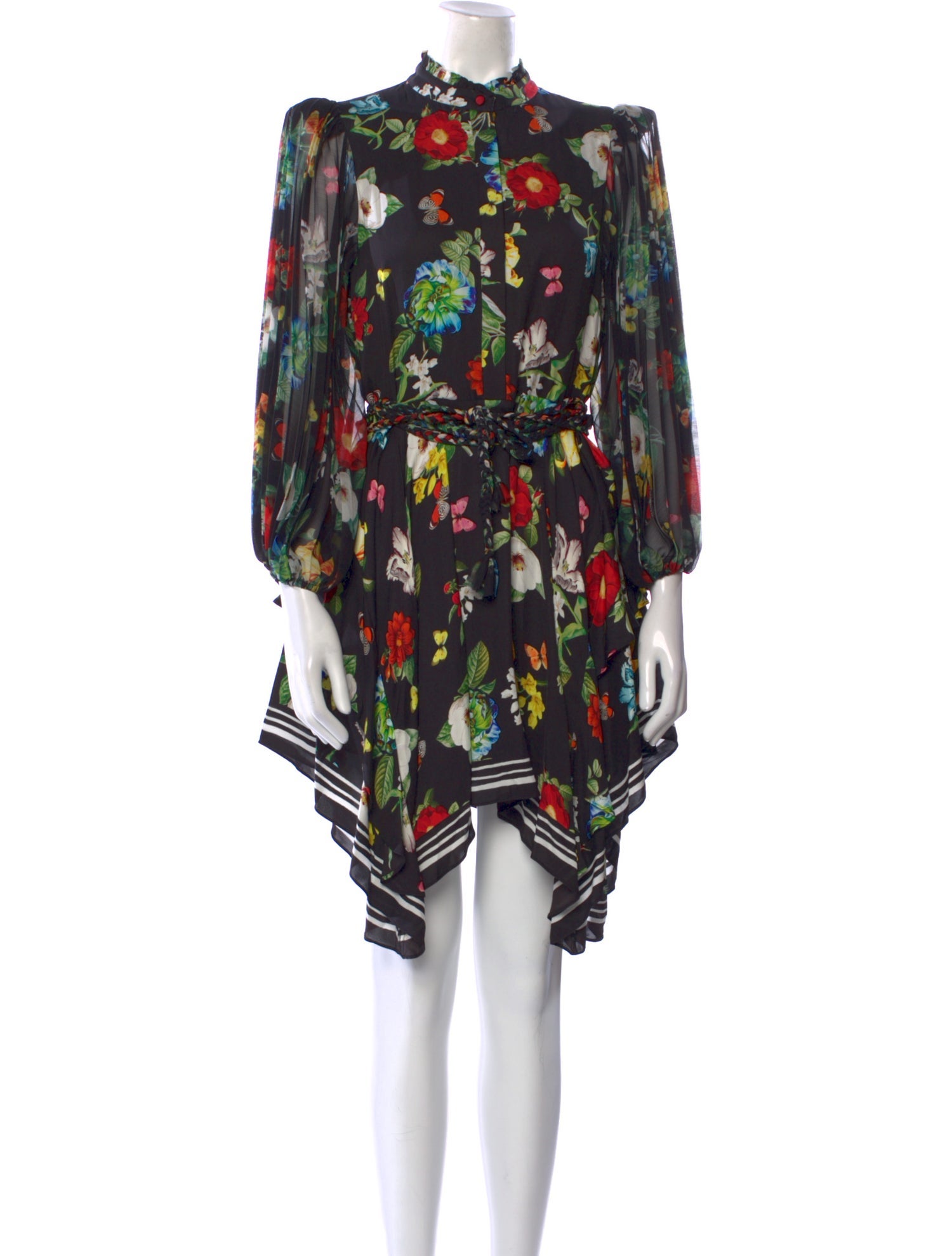 Alice + Olivia Floral Print Knee-Length Dress