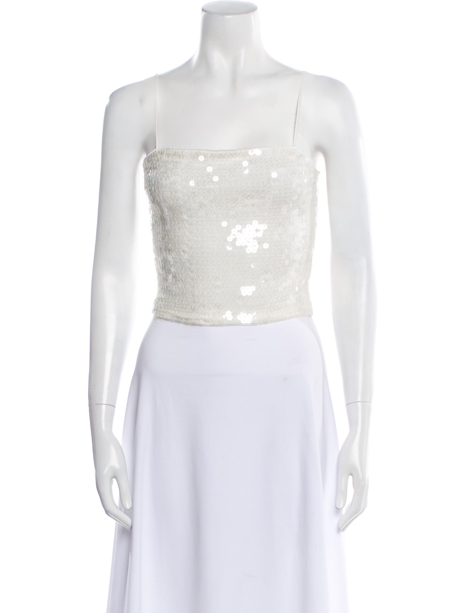 Alice + Olivia Square Neckline Sleeveless Crop Top