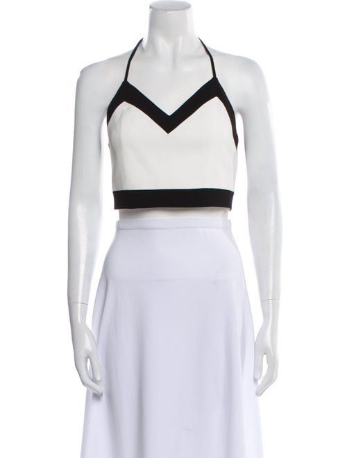 Alice + Olivia Halterneck Sleeveless Crop Top