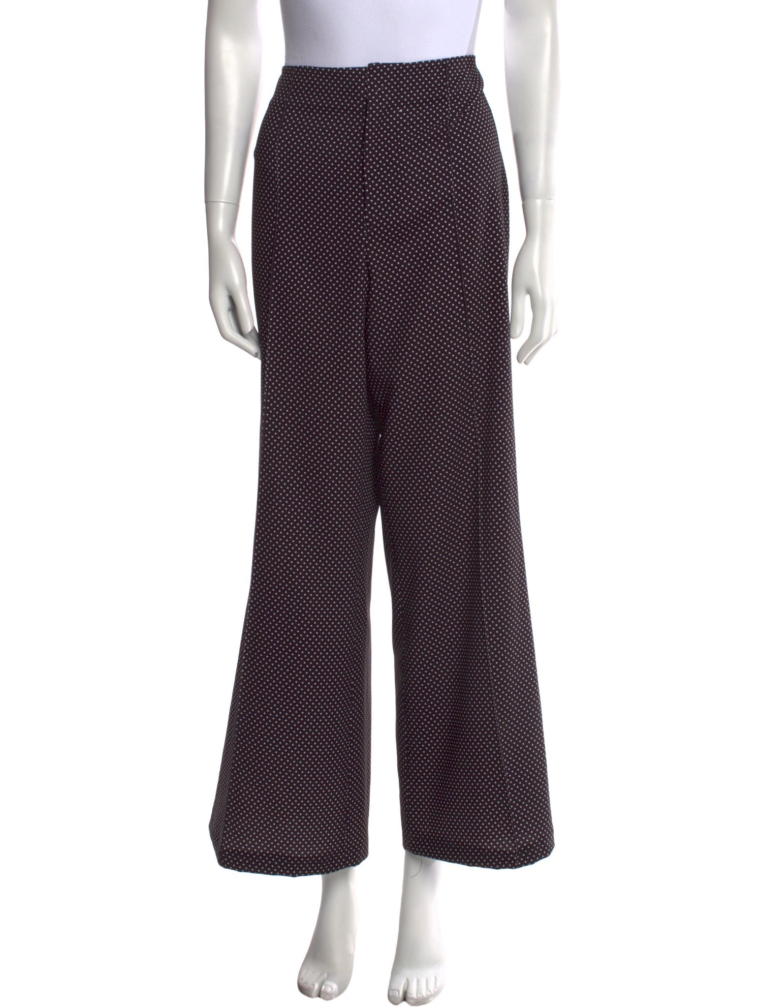 Alice + Olivia Polka Dot Print Wide Leg Pants