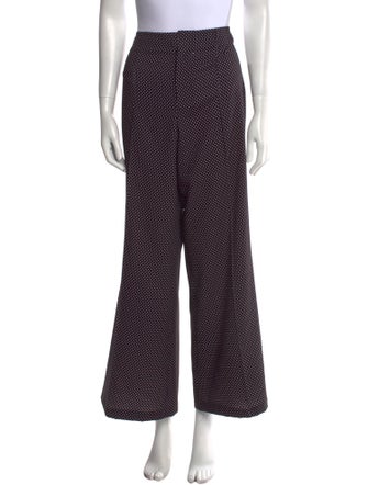 Alice + Olivia Polka Dot Print Wide Leg Pants