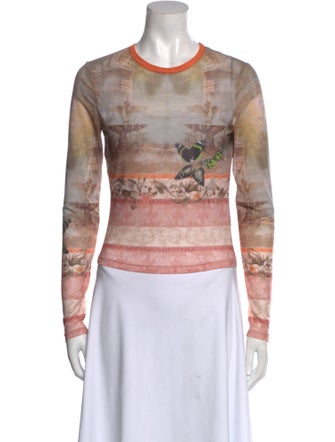 Alice + Olivia Printed Crew Neck Top