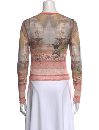 Alice + Olivia Printed Crew Neck Top