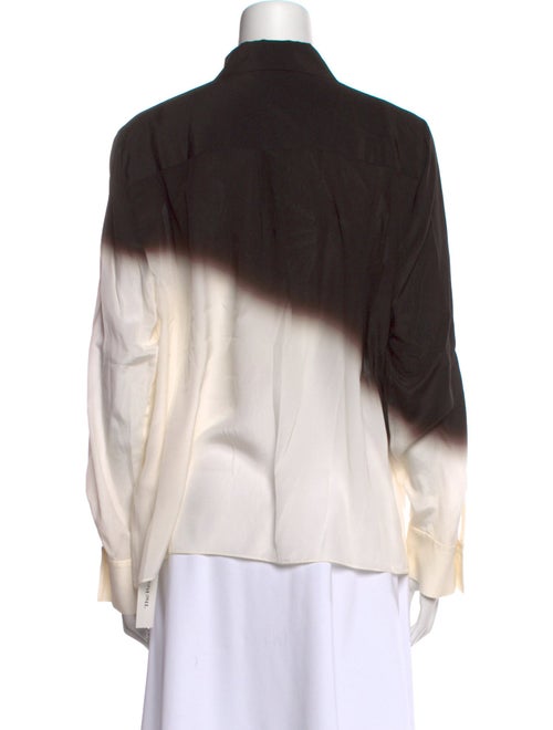 Alice + Olivia Silk Floral Print Button-Up Top