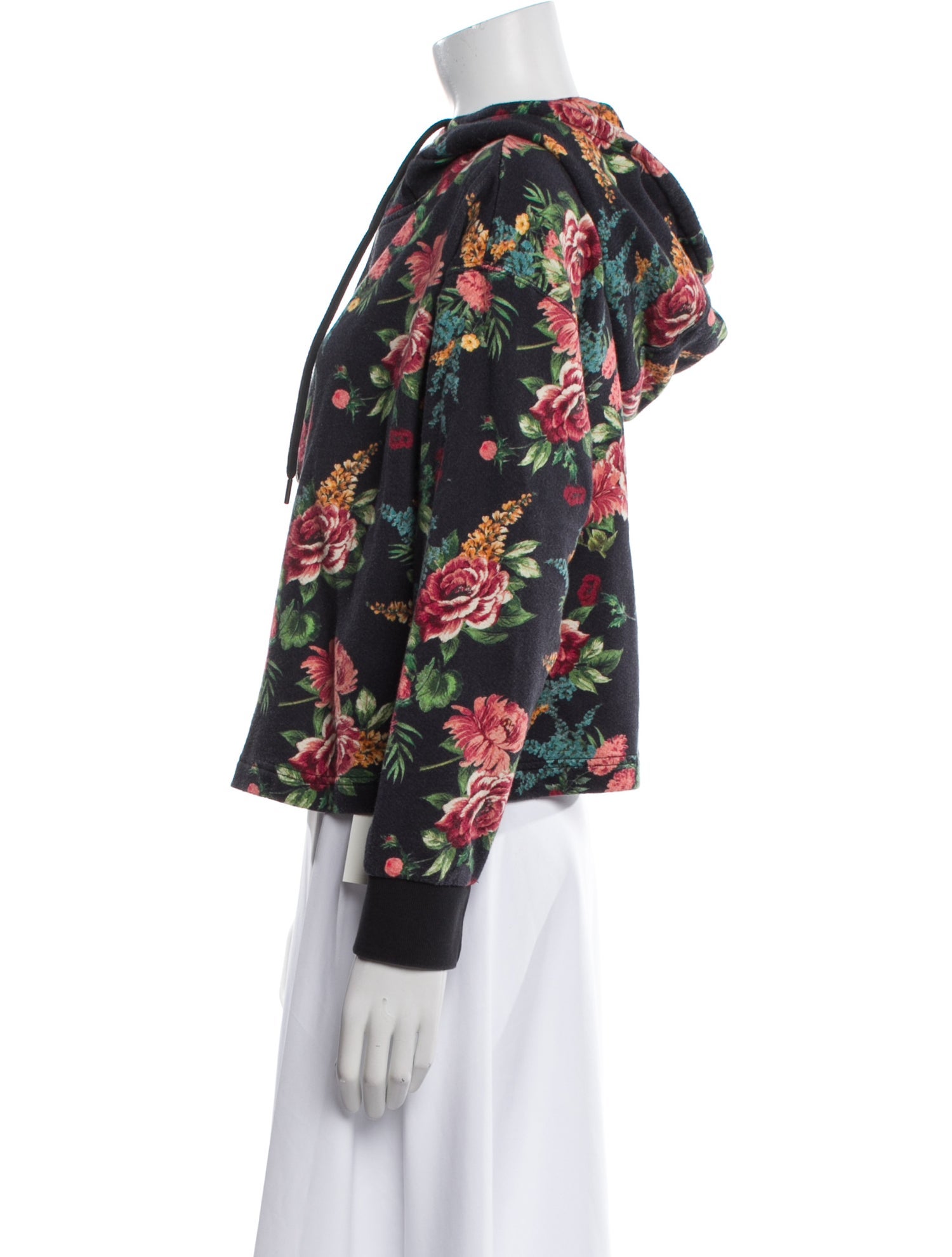 Alice + Olivia Floral Print Mock Neck Sweatshirt