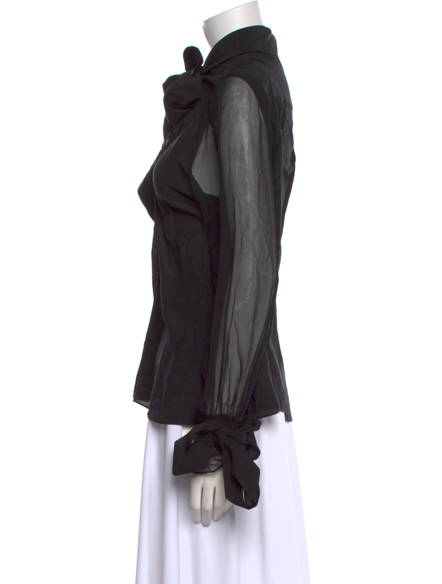 Alice + Olivia Mock Neck Long Sleeve Blouse