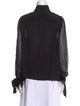 Alice + Olivia Mock Neck Long Sleeve Blouse