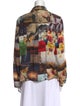 Alice + Olivia Silk Printed Button-Up Top