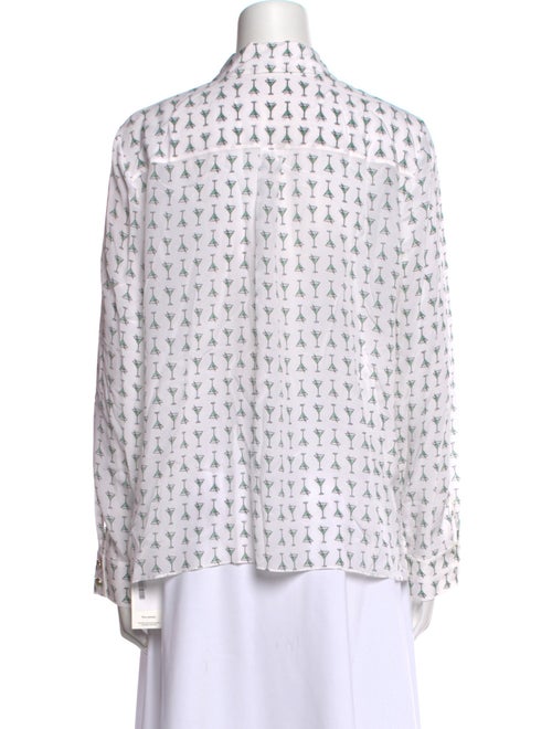 Alice + Olivia Silk Printed Button-Up Top