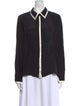 Alice + Olivia Silk Long Sleeve Button-Up Top