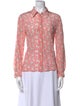Alice + Olivia Silk Printed Button-Up Top