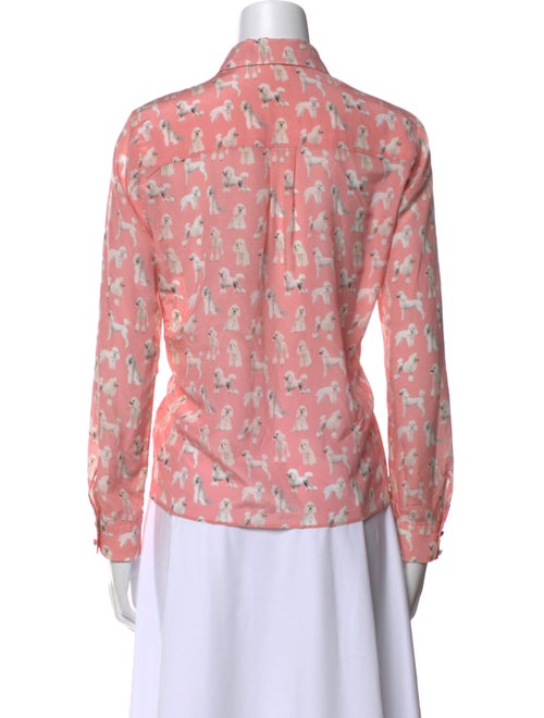 Alice + Olivia Silk Printed Button-Up Top