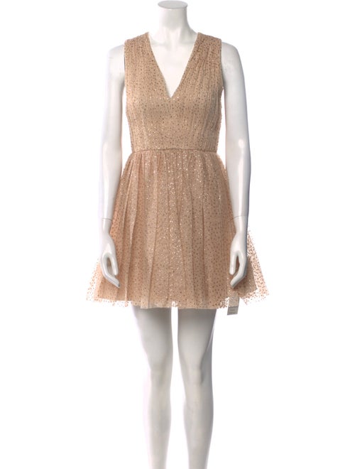 Alice + Olivia V-Neck Mini Dress