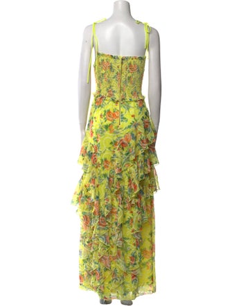 Alice + Olivia Floral Print Long Dress