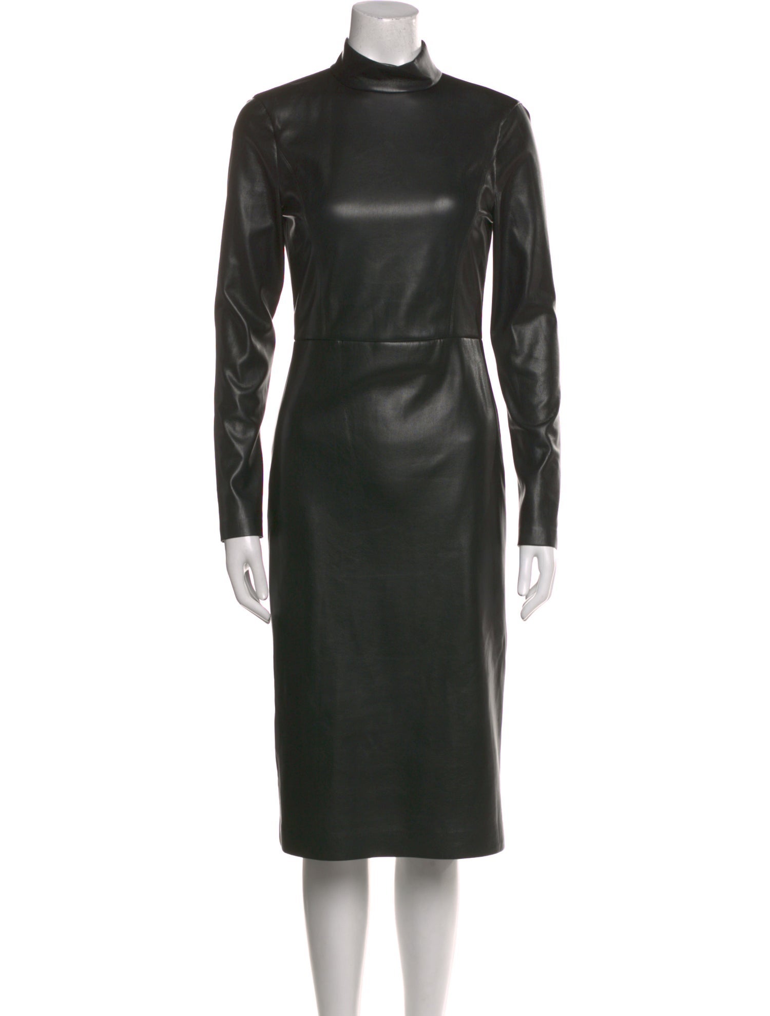 Alice + Olivia Mock Neck Midi Length Dress