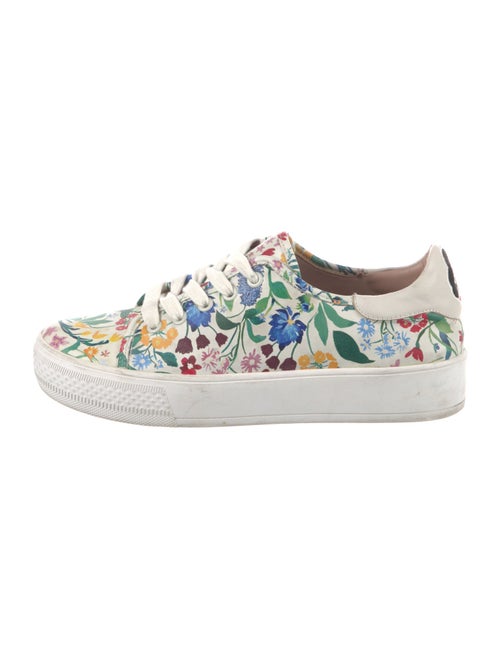 Alice + Olivia Leather Floral Print Sneakers