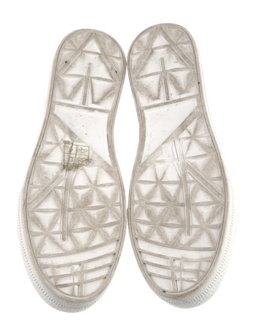 Alice + Olivia Leather Floral Print Sneakers